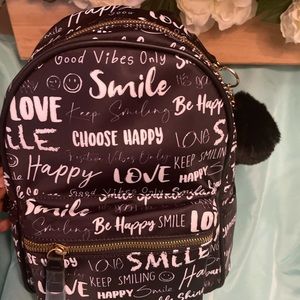 Black n white mini backpack 🎒